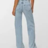 Vmtessa Jeans mit Strasssteinen, hohem Bund und weitem Bein