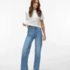 Vmtessa-Stretch-Jeans mit hoher Leibhöhe und weitem Bein