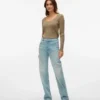 Vmvalerie Mid Rise Straight Fit Jeans