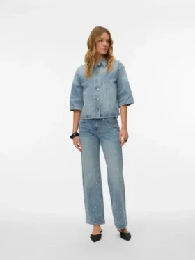 Vmvanessa Jeans mit niedriger Leibhöhe und weitem Bein
