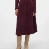 Vmvienna Midi-Rock aus Cord mit hoher Taille