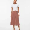 Vmvienna Midi-Rock aus Cord mit hoher Taille