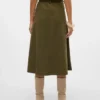 Vmvienna Midi-Rock aus Cord mit hoher Taille