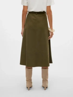Vmvienna Midi-Rock aus Cord mit hoher Taille