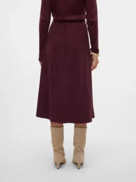 Vmvienna Midi-Rock aus Cord mit hoher Taille