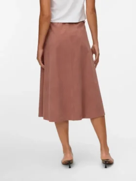 Vmvienna Midi-Rock aus Cord mit hoher Taille