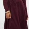 Vmvienna Midi-Rock aus Cord mit hoher Taille