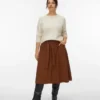 Vmvilja Cord-Midirock mit hoher Taille