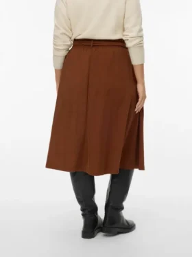 Vmvilja Cord-Midirock mit hoher Taille