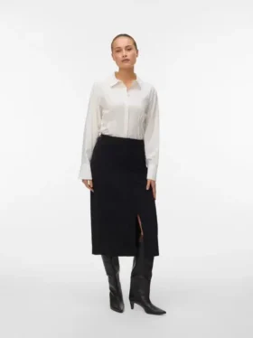 Vmvilja Midi-Rock aus Cord mit hoher Taille