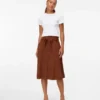 Vmvilja Midi-Rock aus Cord mit hoher Taille