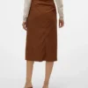 Vmvilja Midi-Rock aus Cord mit hoher Taille