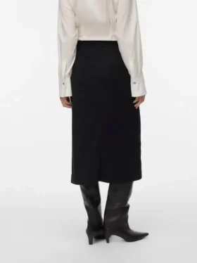 Vmvilja Midi-Rock aus Cord mit hoher Taille