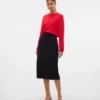 Vmvilja Midi-Rock aus Cord mit hoher Taille