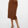 Vmvilja Midi-Rock aus Cord mit hoher Taille