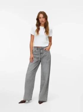 Vmwien Jeans mit mittlerer Leibhöhe und weitem Bein
