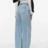 Vmwien Jeans mit mittlerer Leibhöhe und weitem Bein