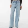 Vmwien Jeans mit mittlerer Leibhöhe und weitem Bein
