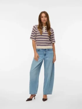 Vmzelda High Rise Barrel Fit Jeans