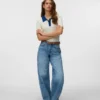 Vmzoe Jeans mit mittlerer Leibhöhe und Barrel-Fit