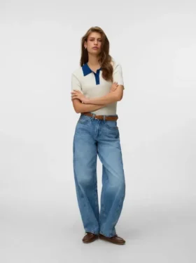 Vmzoe Jeans mit mittlerer Leibhöhe und Barrel-Fit
